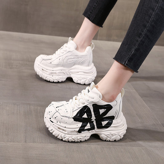 Women's Platform Height Increasing Insole Dad Autumn Sports Casual Shoes