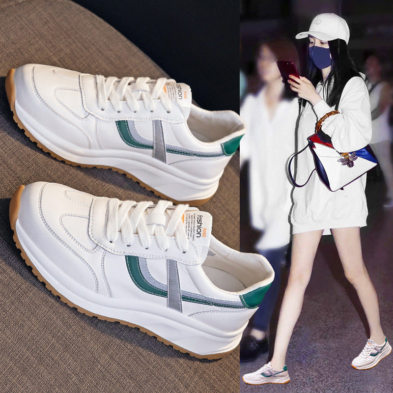 Women's White Spring Argan Trendy Daddy Casual Shoes