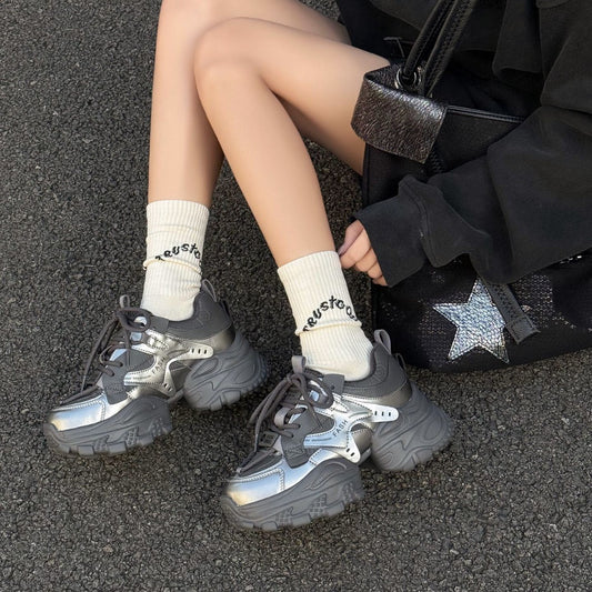 Women's Authentic Clunky Autumn Small Platform Height Women's Casual Shoes