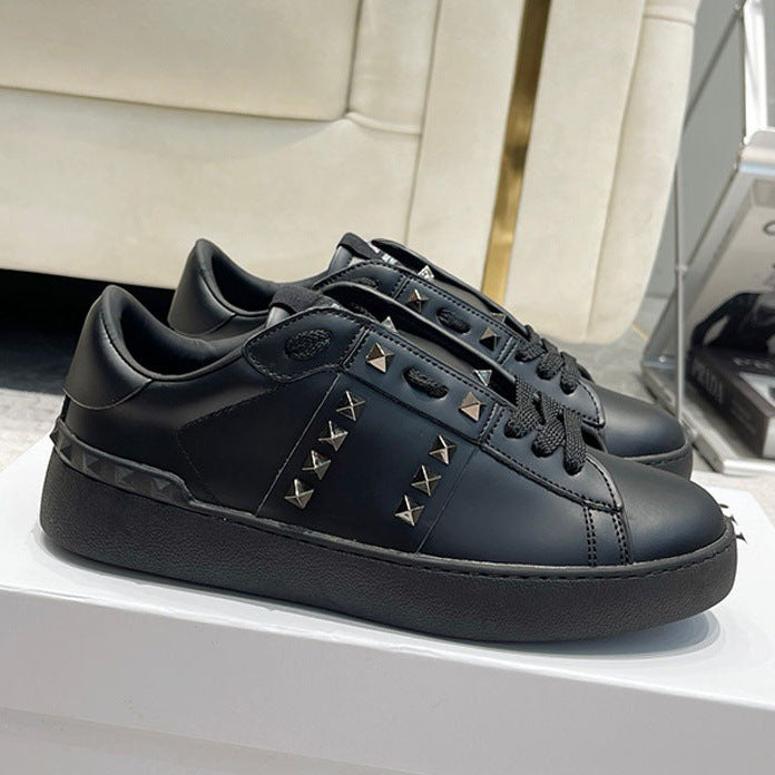 Men's Rivet White Genuine Fashion Trendy Couple Men's Sports Shoes