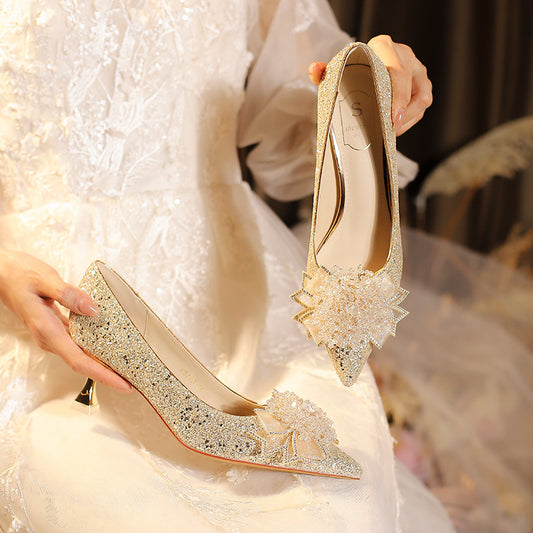 Women's Main Wedding Dress Not Tired Feet Heels