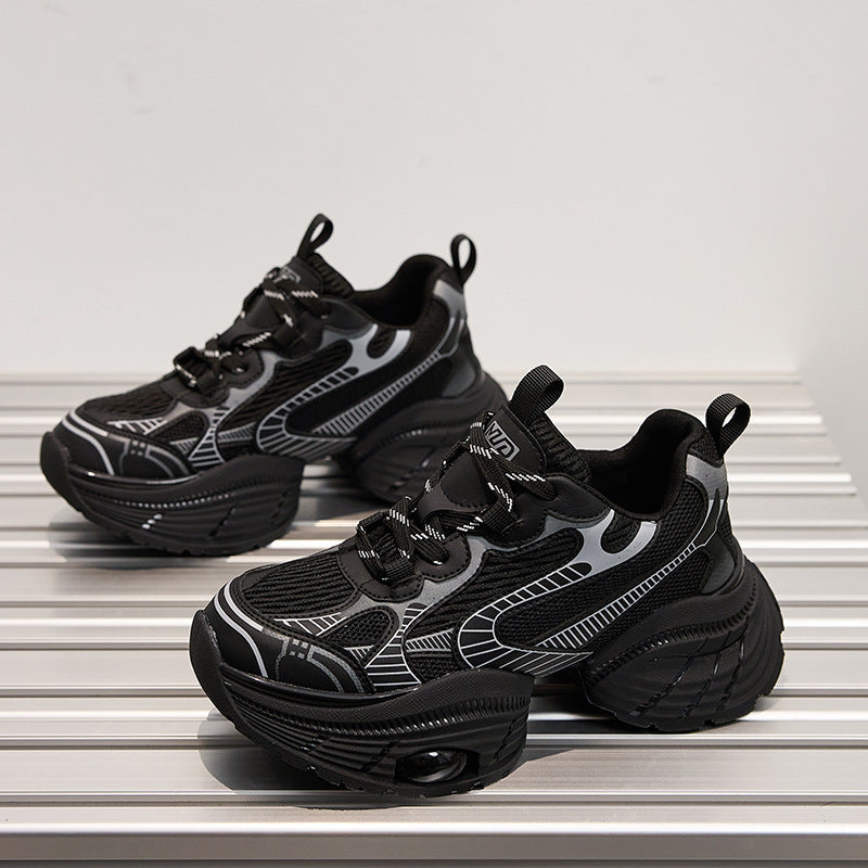 Women's Size Platform Sier Fashion Clunky Height Increasing Sneakers