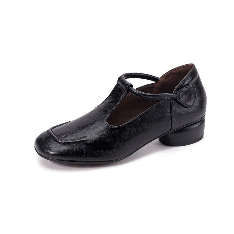 Women's Thick Low Deep Mouth Pumps Round Head Not Tired Feet Women's Casual Shoes