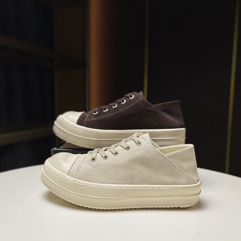 Women's Spring Genuine Platform Fashionable Step-on Versatile Heels