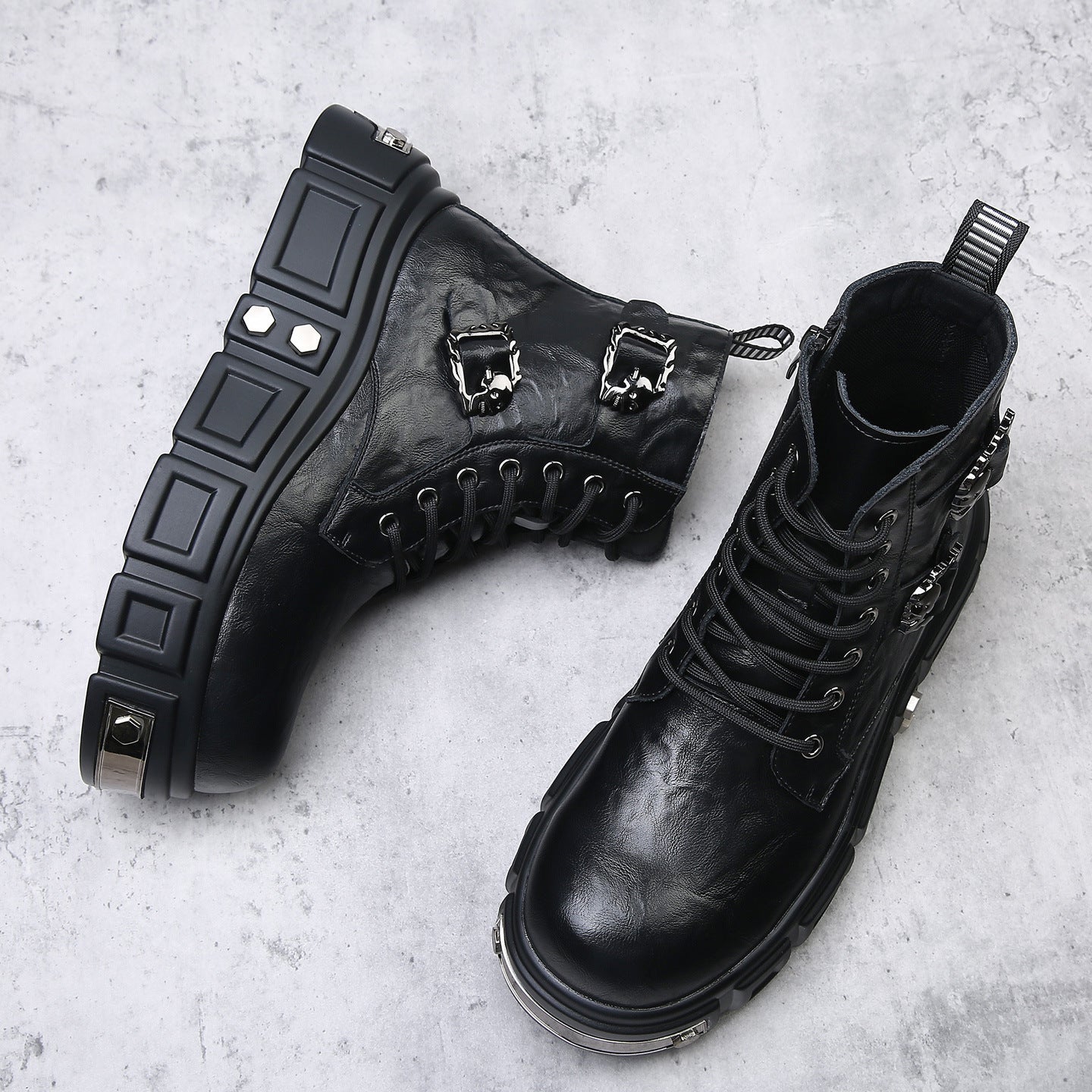 Men's Large Size Winter Small Design Trendy Thick Men's Martin Boots