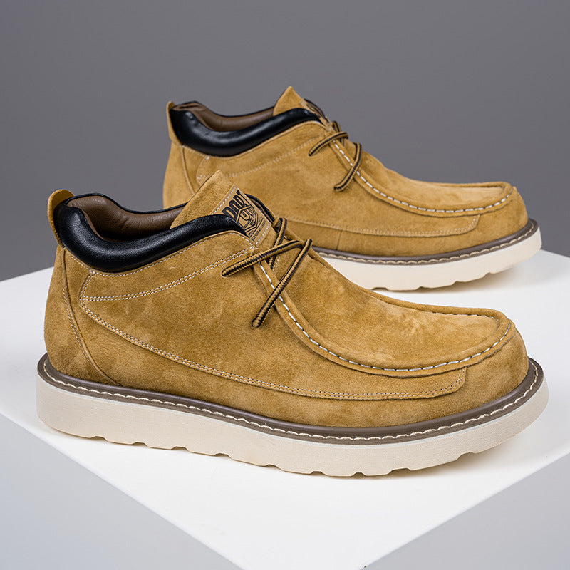 Men's Layer Pigskin Extra Large Size Martin Leisure Men's Leather Boots