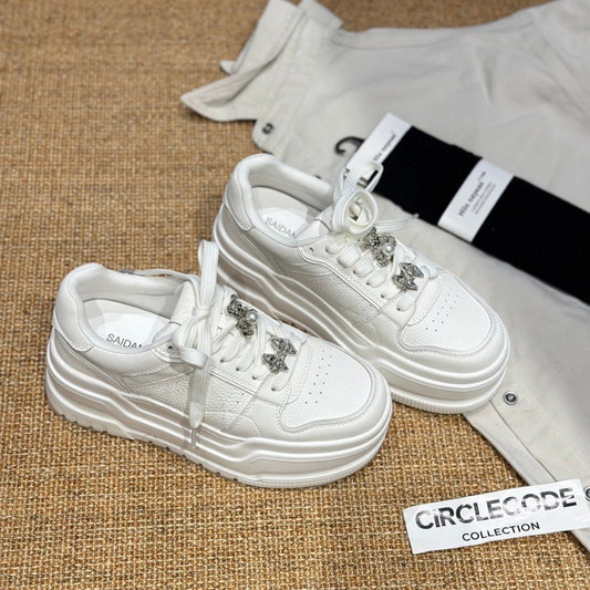 Women's Ni Thick-soled White Wild Super Nice Women's Casual Shoes