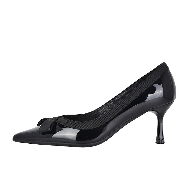 Women's High Stiletto Commuter Bow Temperament Not Heels
