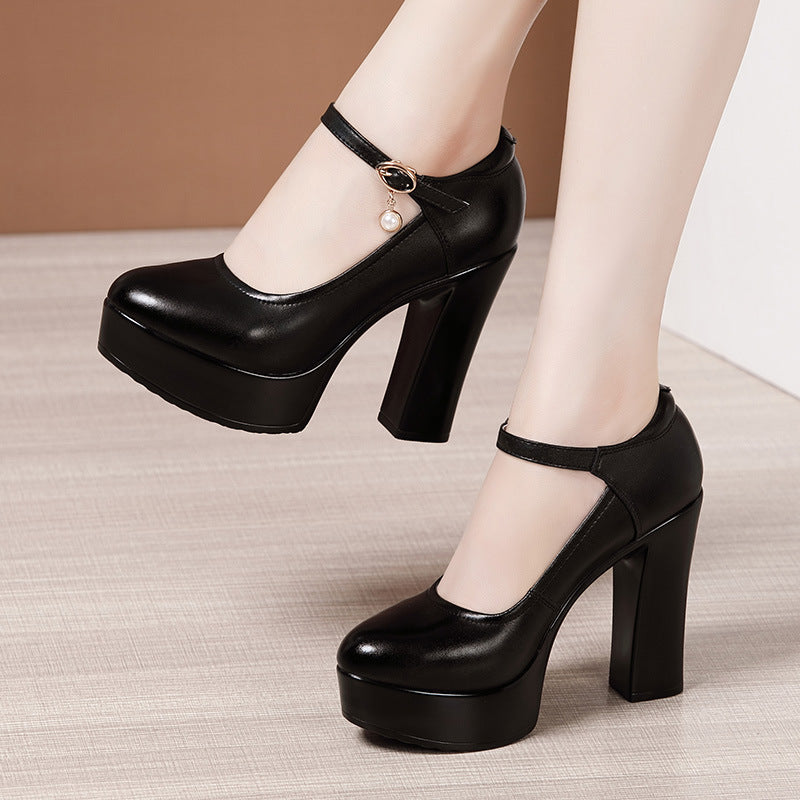 Women's Show High Platform Round Toe Large Size Women's Fashion Shoes