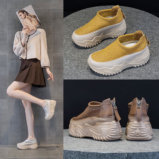Women's Height Increasing Insole Dad Summer Versatile Korean Style Thick Casual Shoes