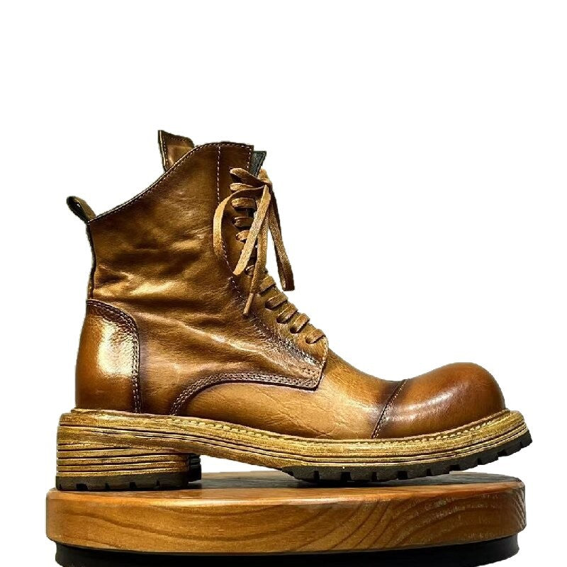 Men's Washed Good Year Craft Vintage Wind Men's Martin Boots