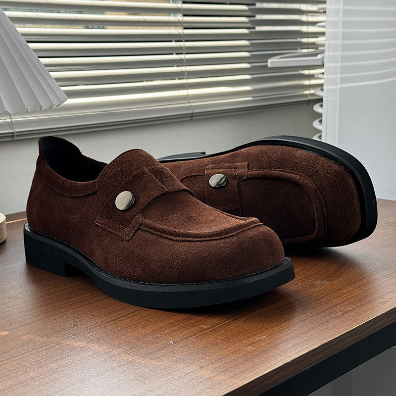 Men's Business Fashion Commuting Cover Slip-on Lazy Men's Casual Leather Shoes