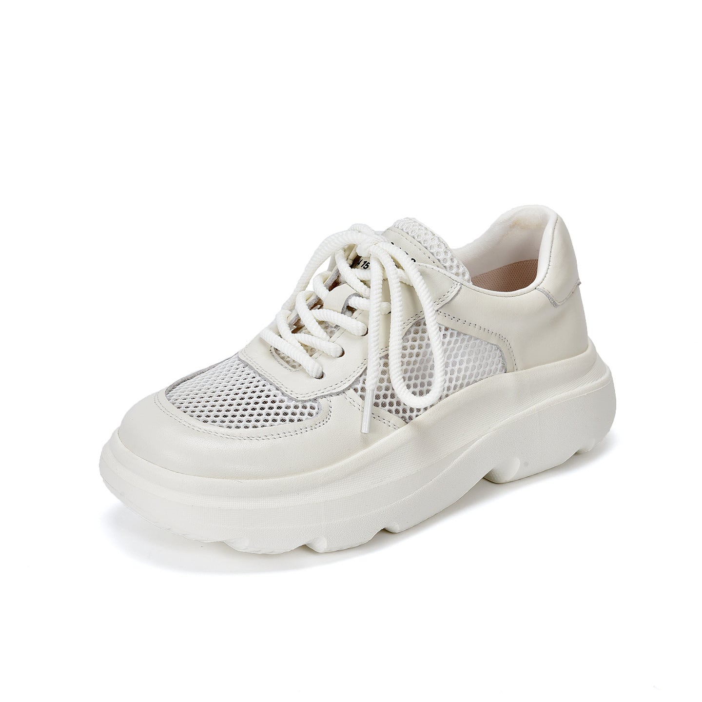 Women's Layer Cowhide Lightweight Platform White Genuine Summer Breathable Sports Casual Shoes