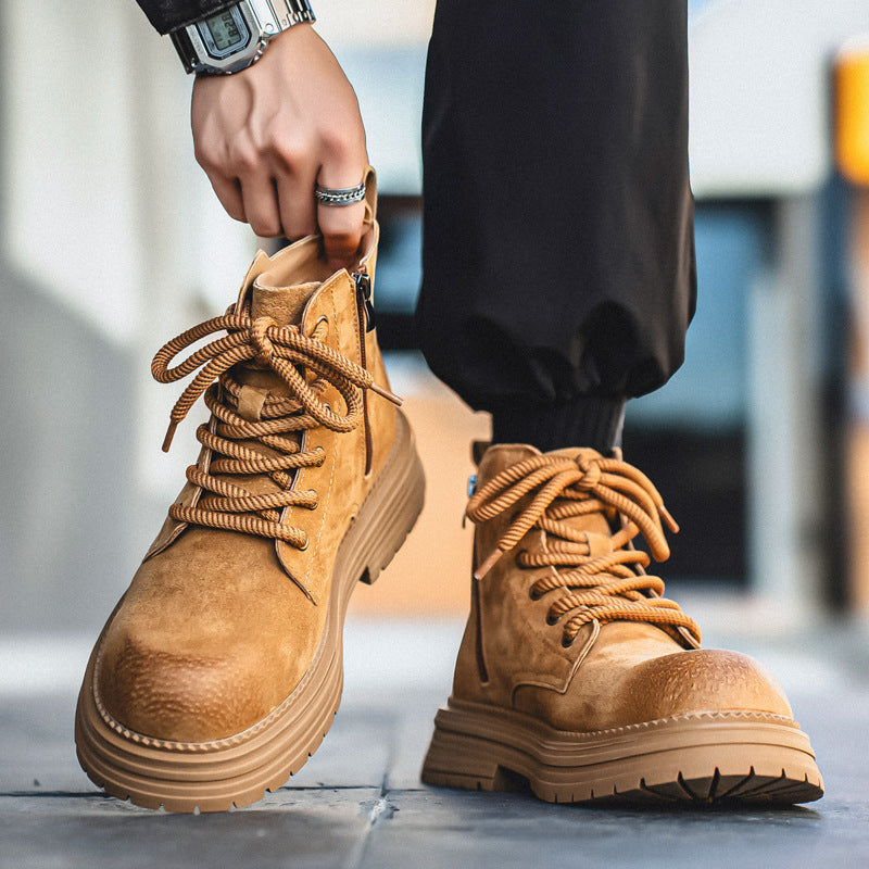 Men's Desert Autumn Couple Worker British Style Men's Martin Boots
