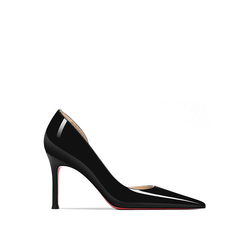 Women's Side Empty High Stiletto Temperament Pointed Toe Heels