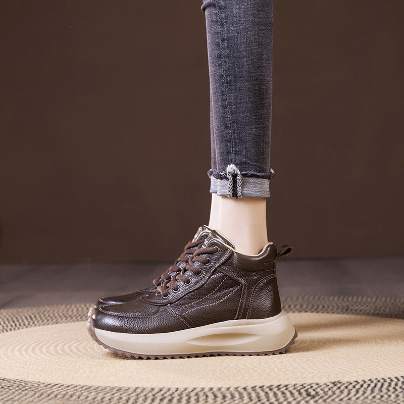 Women's Thick Bottom Retro Daddy Autumn Versatile Comfortable Soft Casual Shoes