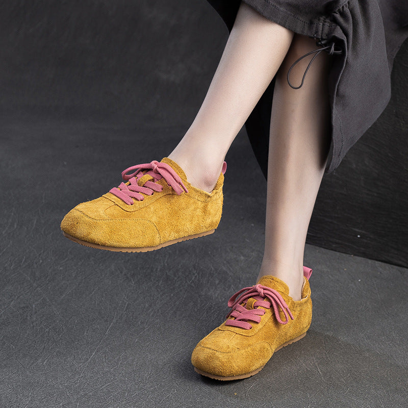 Women's Candy Color Comfortable Fried Street German Training Pumps First Layer Women's Casual Shoes