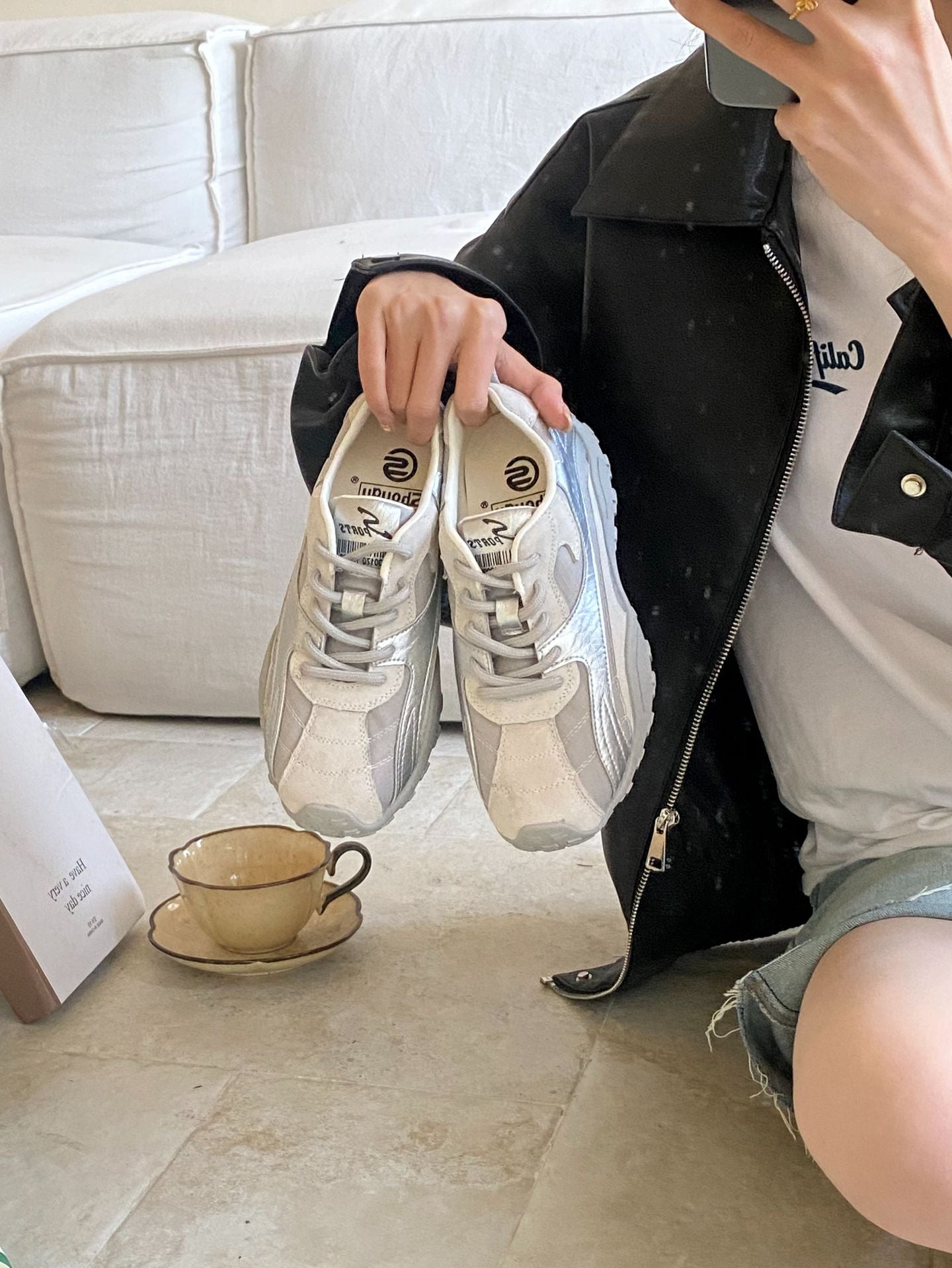 Women's Sense Niche Platform German Training Spring Not Tired Feet Outdoor Sports Casual Shoes