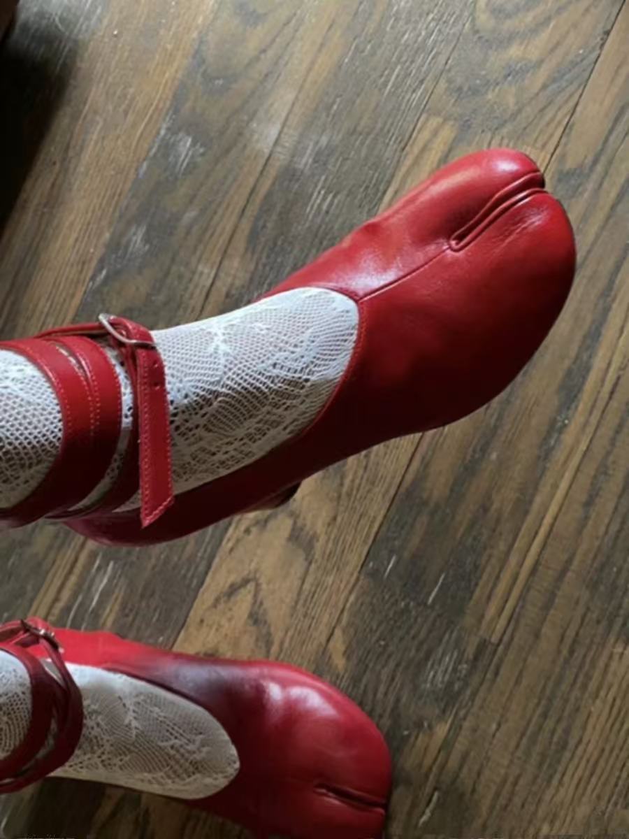 Women's Retro Mary Jane Chunky High Leather Shoes
