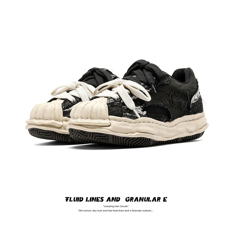 Men's Increasing Insole Design Dissoed Breathable Low Top Couples Fashion Board Men's Casual Shoes