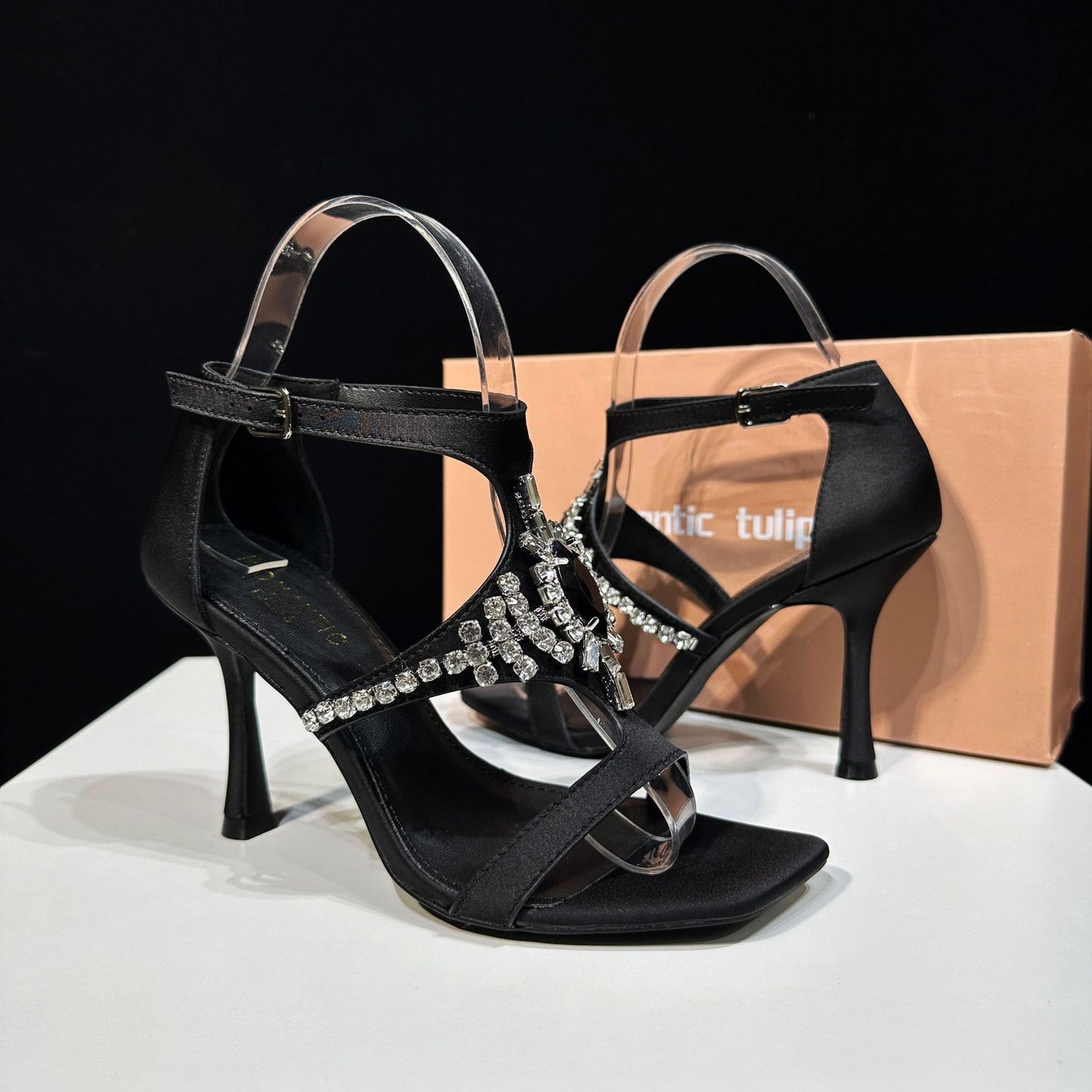 Women's Rhinestone Open Toe For Stiletto Sexy Sandals