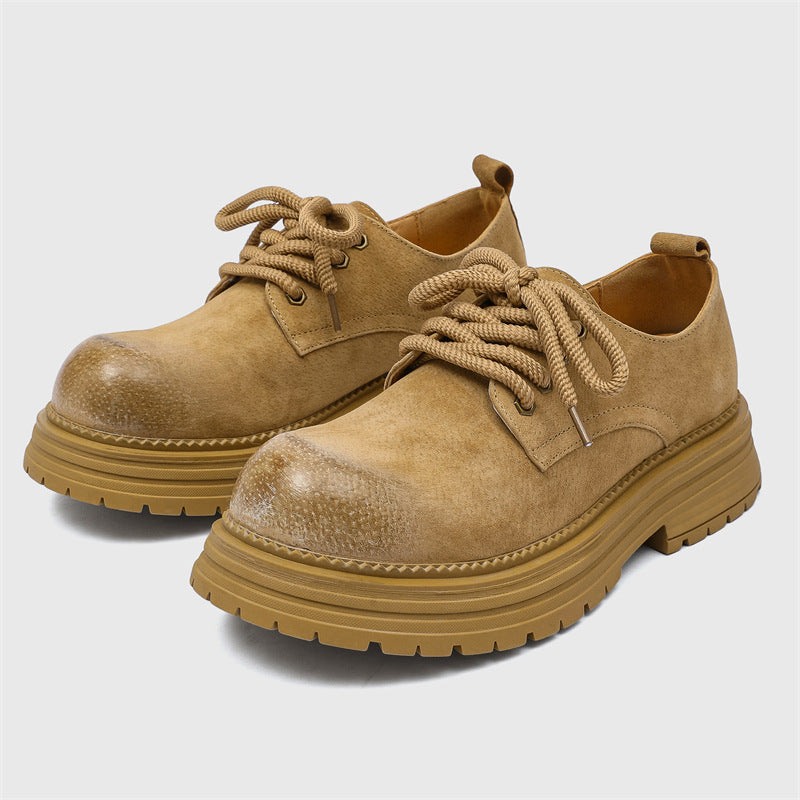 Men's Spring Breathable Thick-soled British Style Couple Men's Martin Boots