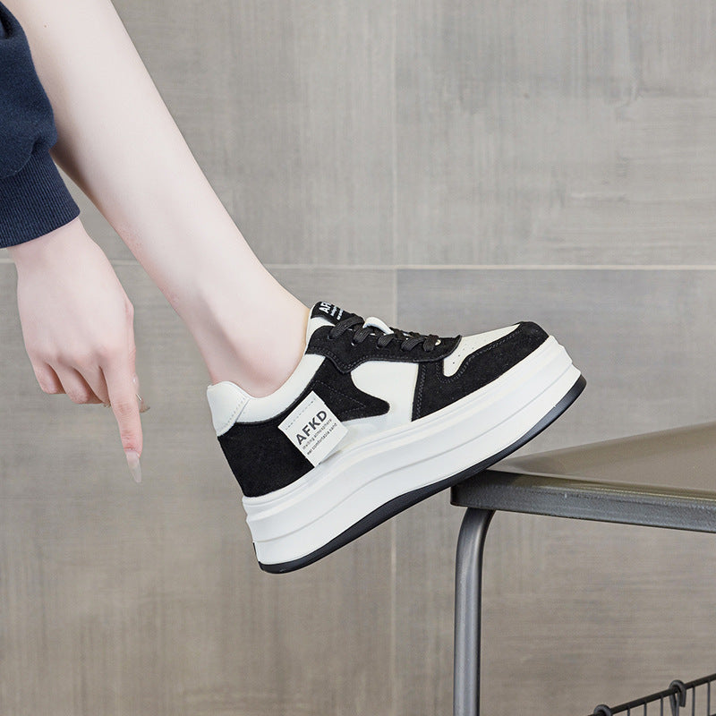 Women's Thick Bottom Show Feet Little Retro Soft Sports Casual Shoes