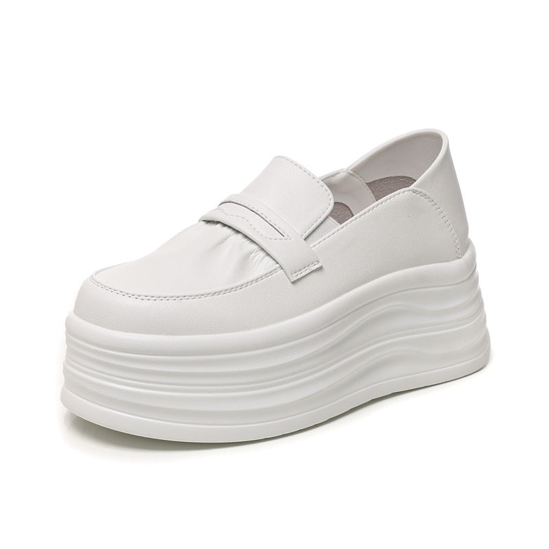 Women's Thick-soled Height Increasing Insole White Spring Casual Shoes