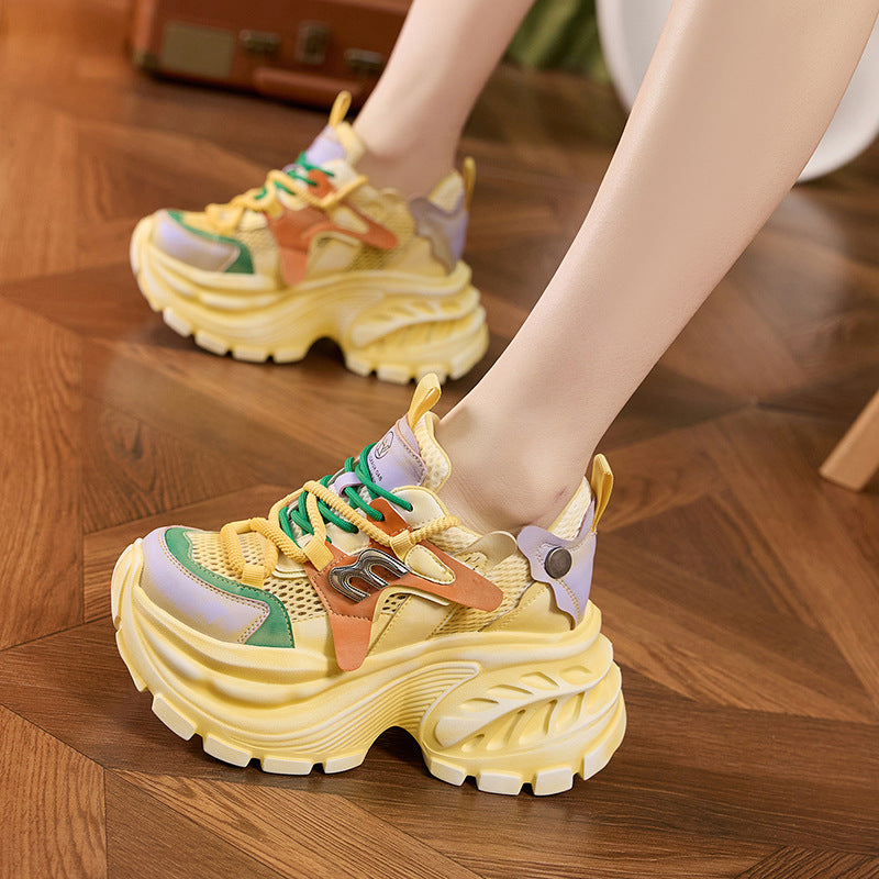 Women's Mesh Surface Breathable Height Increasing Insole Casual Shoes