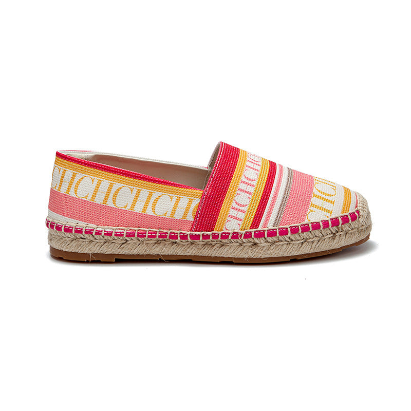 Women's Fisherman Thick Bottom For Outdoors Letter Side Fashion Solid Color Women's Casual Shoes