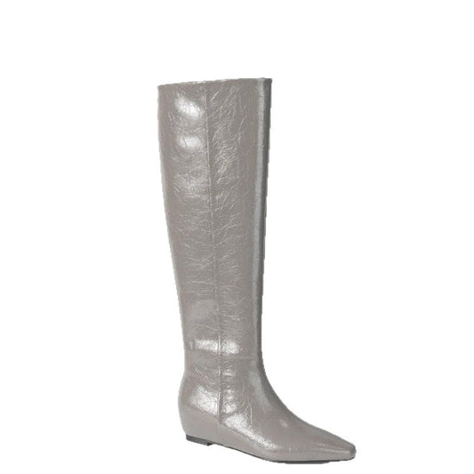 Women's The Knee High Leg Can't Drop Tube Look Women's Leather Boots