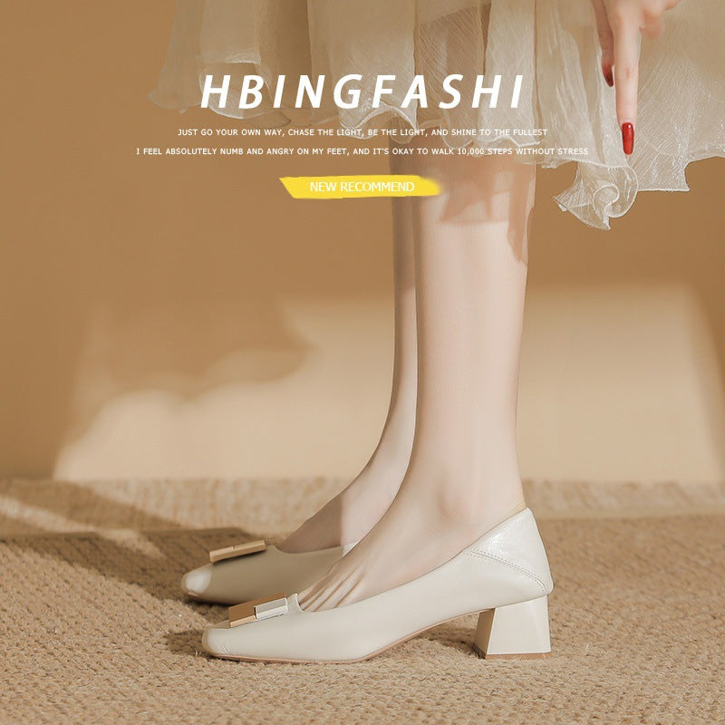 Women's Genuine Design Temperament Wild Commuting Low-cut Women's Fashion Shoes