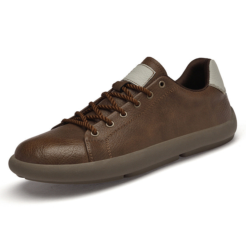 Men's Sports Lightweight Comfortable Soft Bottom Leather Shoes