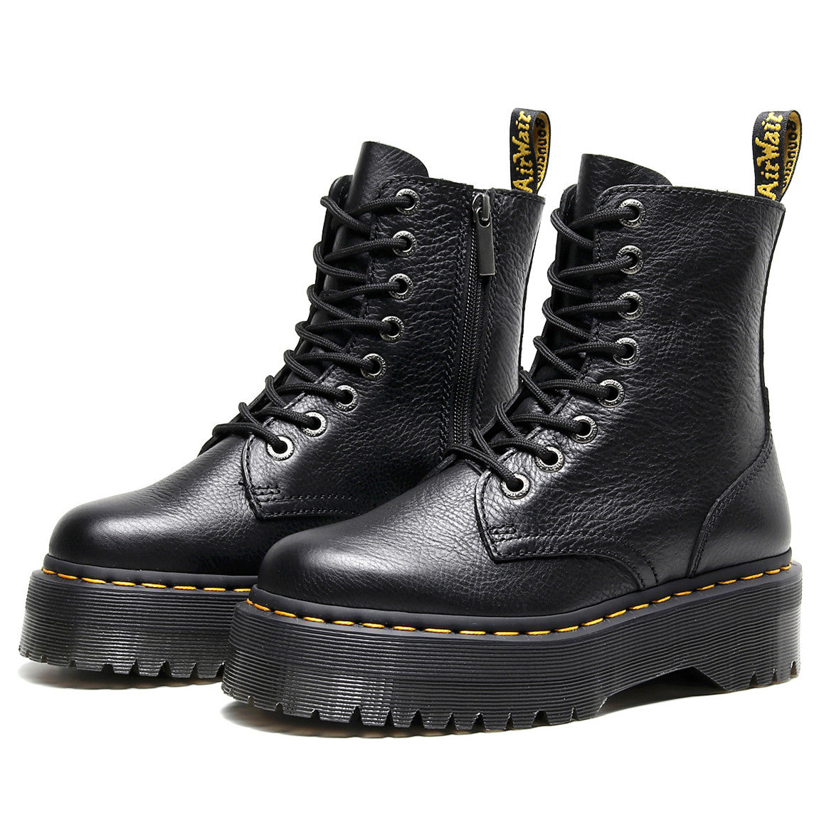 Women's & Men's Martin Side Zipper Lychee Pattern Ankle Women's Leather Boots