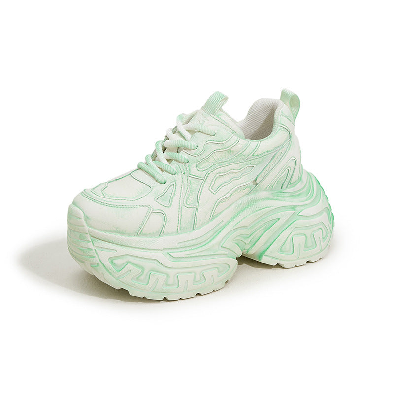 Women's Platform Dad Spring Fashionable Retro Height Increasing Women's Sports Shoes