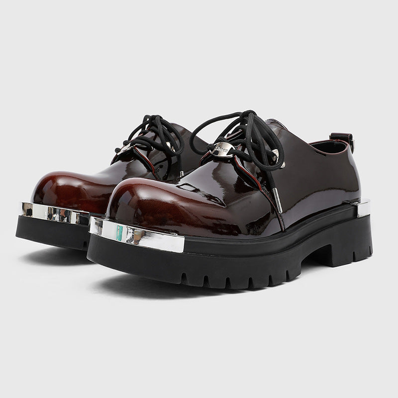 Men's Summer Fashion Formal Wear Khaki Blue Men's Casual Leather Shoes