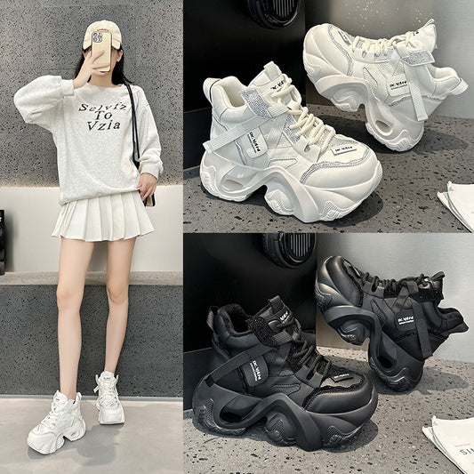 Women's Daddy Genuine Thick-soled Small Breathable Casual Shoes