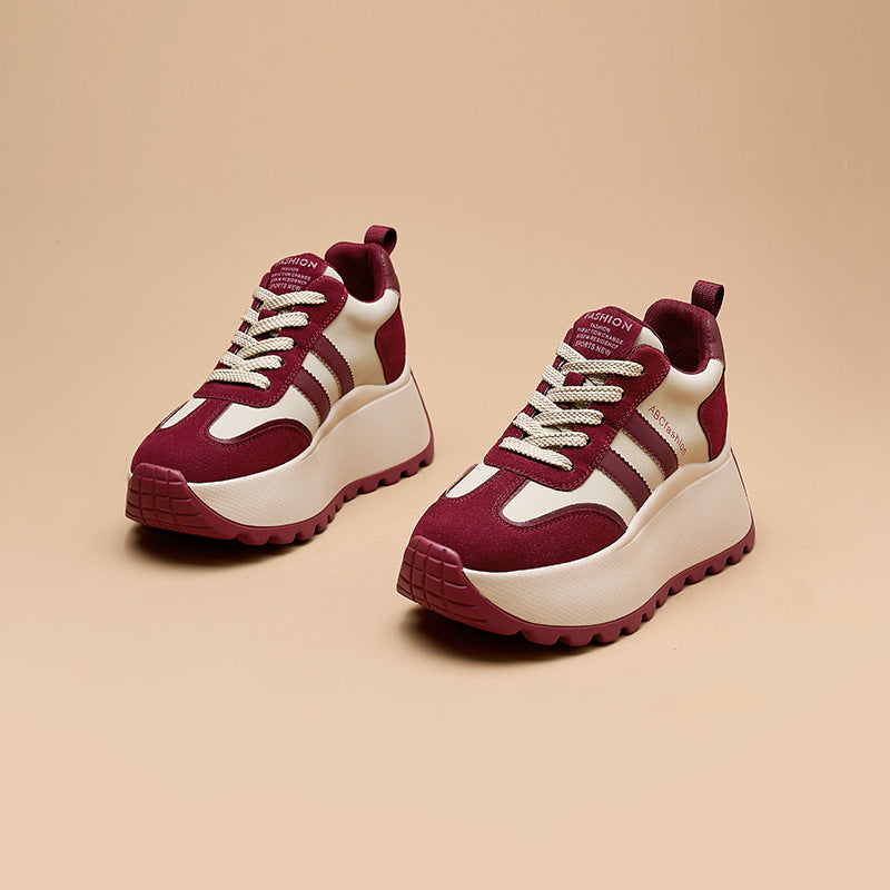 Women's Autumn Fashion Thick Bottom Increased Letters Sports Casual Shoes