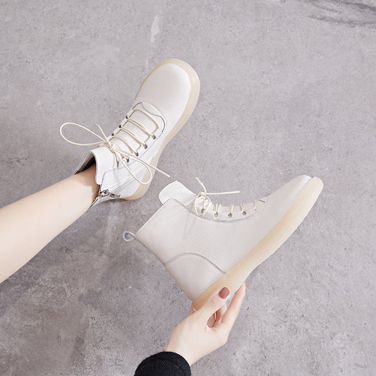 Women's Top White Flat Large Size Small Soft Bottom Short Women's Casual Shoes