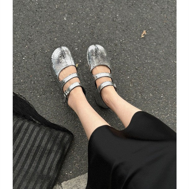 Women's Original Single Mary Jane Trotter Sheepskin Flat Low-cut Women's Fashion Shoes