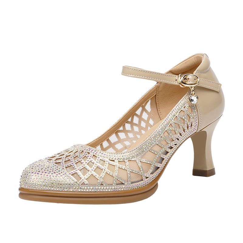 Women's Authentic Hollow Out Mesh Performance High Diamond Women's Fashion Shoes