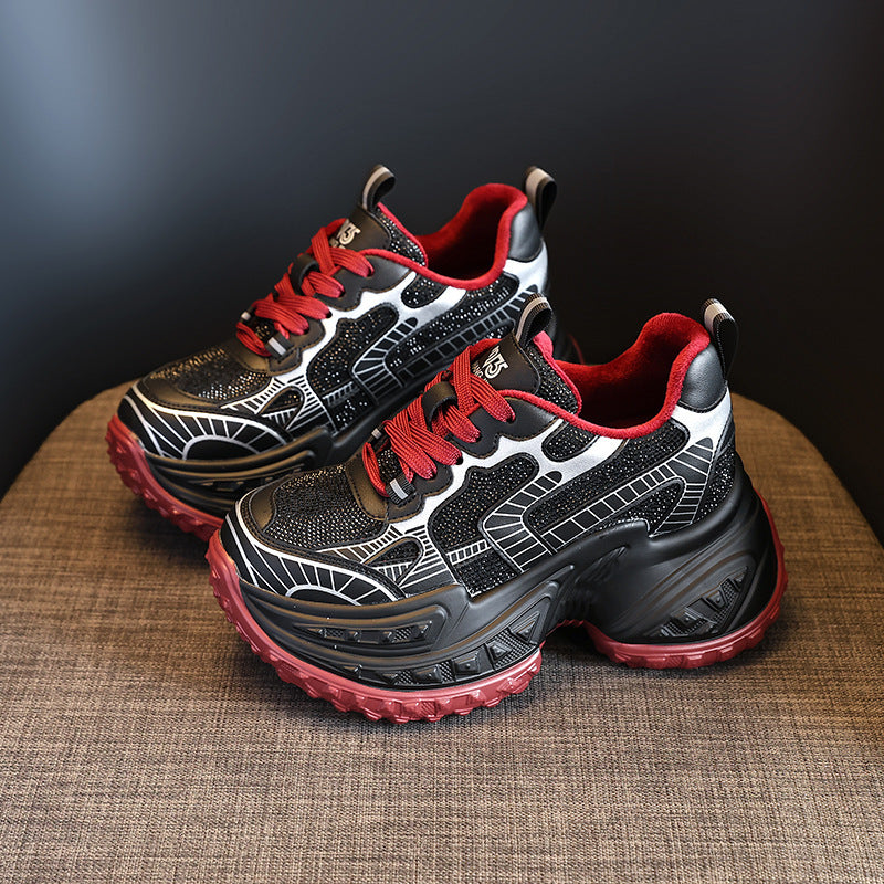 Women's Autumn With Thick Sole Height Increasing Insole Sports Casual Shoes
