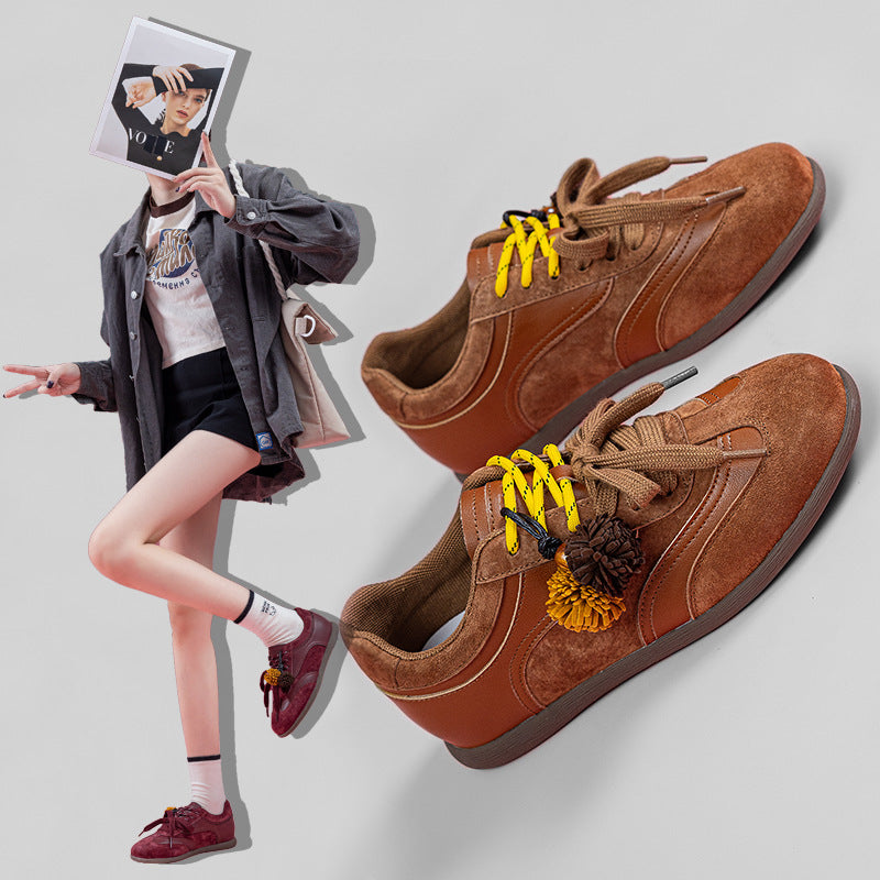 Women's Pine Nut Fur Ball German Training Spring Women's Sports Shoes