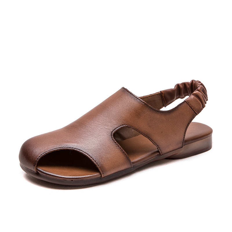Women's Breathable Comfortable Retro Top Layer Cowhide Men's Shoes