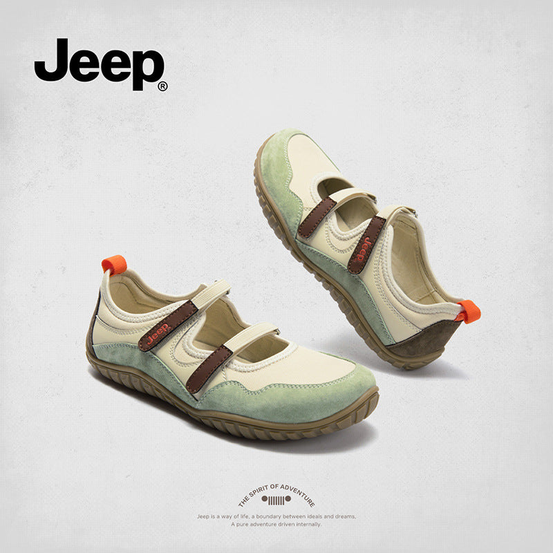 Jeep Sports Mary Jane Female Comfortable Soft Bottom Niche Shallow Women's Fashion Shoes