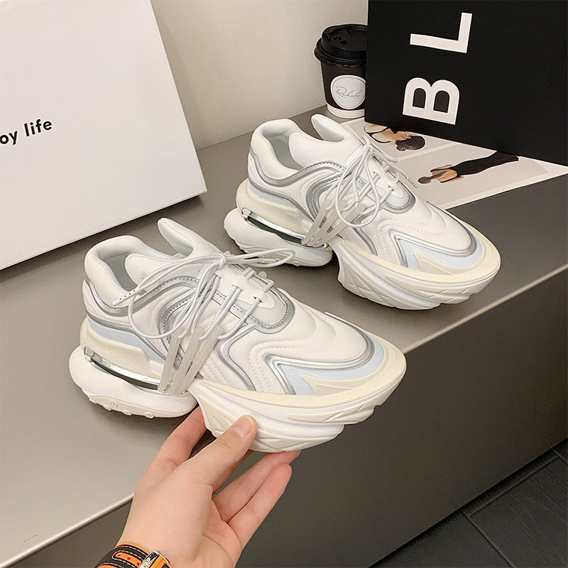 Men's Bottom Heightened Daddy Couple Niche Yacht Light Luxury Fashion Technology Women's Sports Shoes