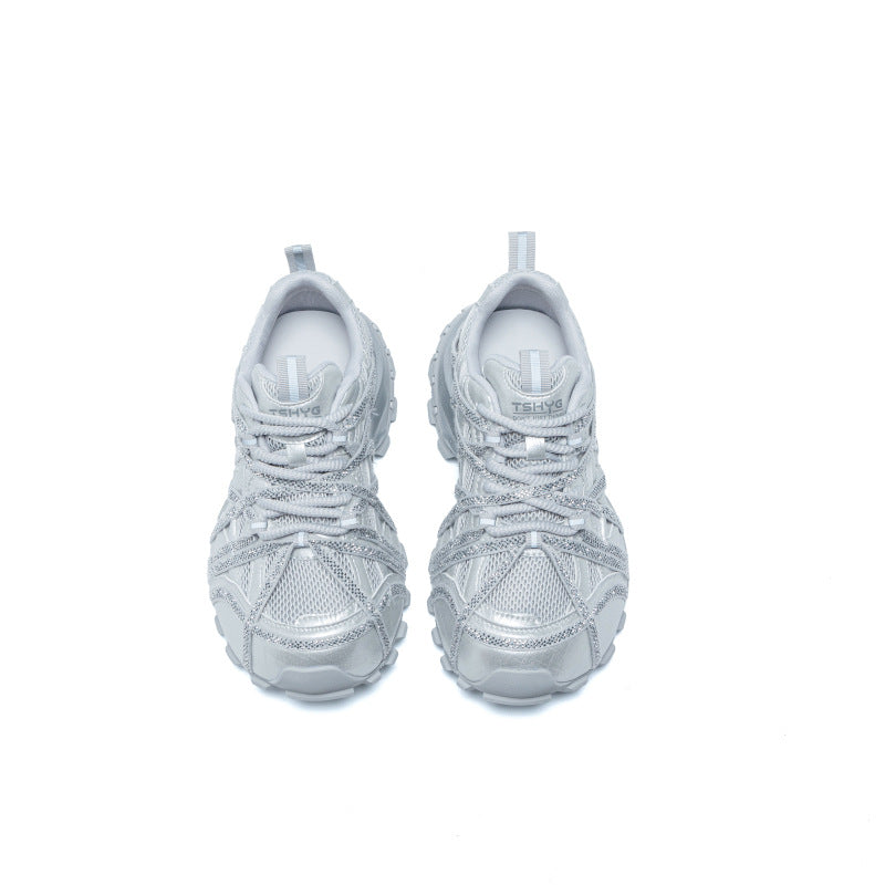 Women's Platform Dad Fashionable With Full Diamond Bottom Women's Sports Shoes