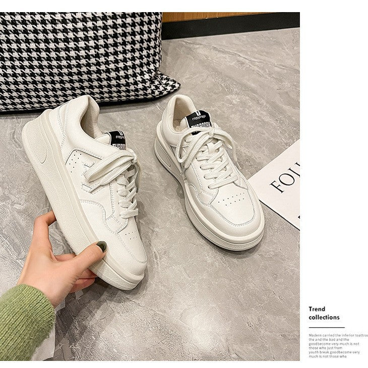 Women's Platform White Summer Leisure Height Increasing Insole Black Sports Casual Shoes