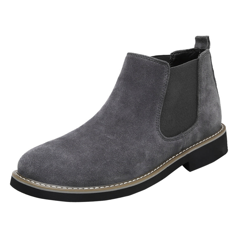 Men's Spring Invisibly Heightened Business British Soft Bottom Height Leather Shoes