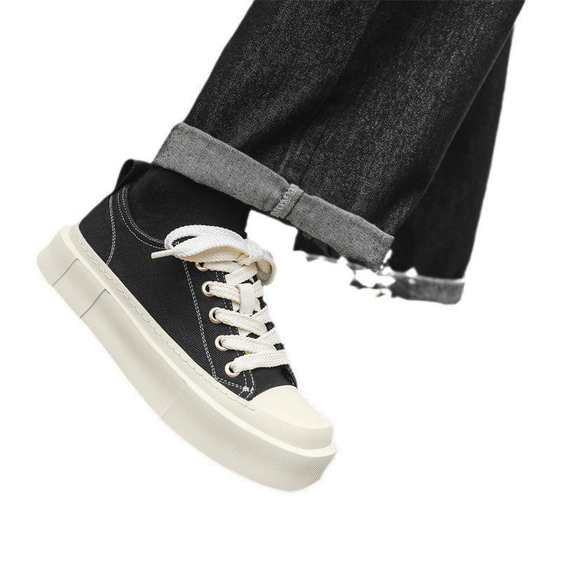 Men's Preppy Style Niche Thick Bottom Board Men's Casual Leather Shoes